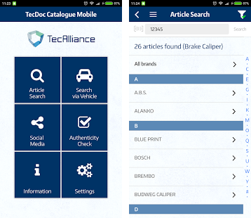 Tecalliance web catalog
